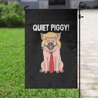 Quiet Quiet Piggy Garden Flag Funny Sarcastic Political Anti Authoritarian - Wonder Print Shop