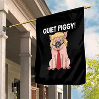 Quiet Quiet Piggy Garden Flag Funny Sarcastic Political Anti Authoritarian - Wonder Print Shop