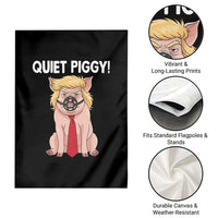 Quiet Quiet Piggy Garden Flag Funny Sarcastic Political Anti Authoritarian - Wonder Print Shop