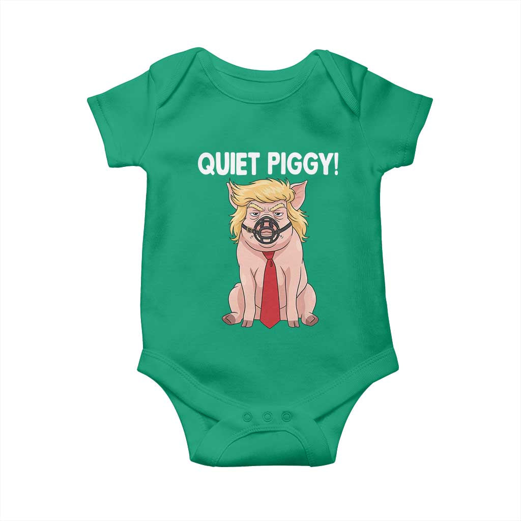 Quiet Quiet Piggy Baby Onesie Funny Sarcastic Political Anti Authoritarian - Wonder Print Shop
