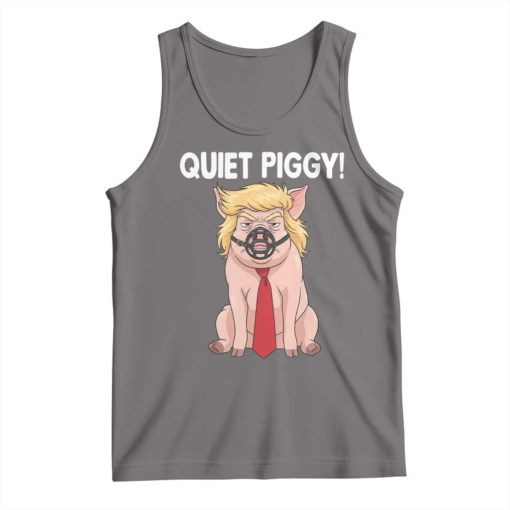 Quiet Quiet Piggy Tank Top Funny Sarcastic Political Anti Authoritarian - Wonder Print Shop
