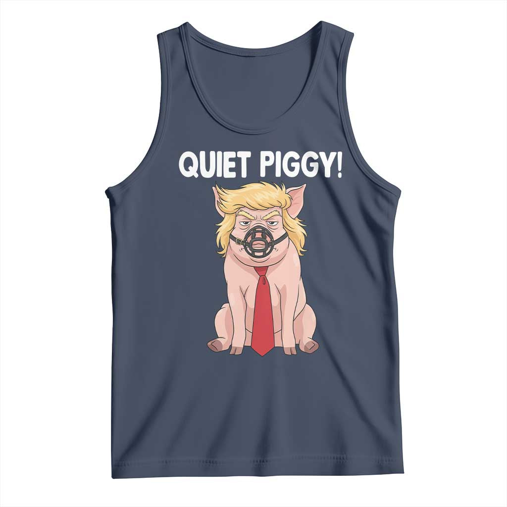 Quiet Quiet Piggy Tank Top Funny Sarcastic Political Anti Authoritarian - Wonder Print Shop