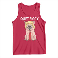 Quiet Quiet Piggy Tank Top Funny Sarcastic Political Anti Authoritarian - Wonder Print Shop