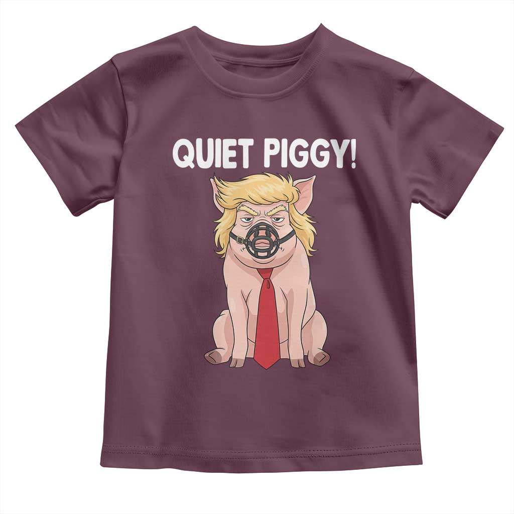 Quiet Quiet Piggy Toddler T Shirt Funny Sarcastic Political Anti Authoritarian - Wonder Print Shop