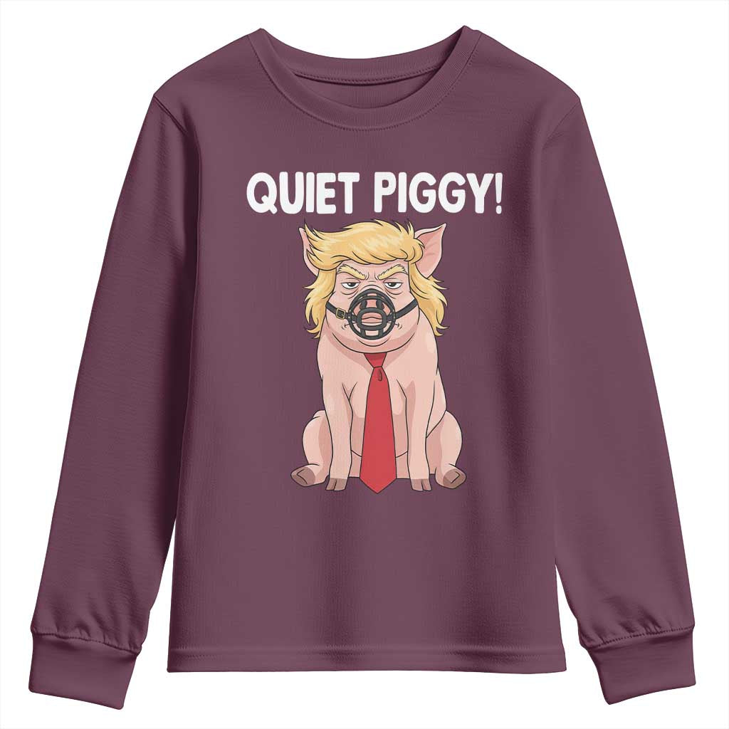 Quiet Quiet Piggy Youth Sweatshirt Funny Sarcastic Political Anti Authoritarian - Wonder Print Shop
