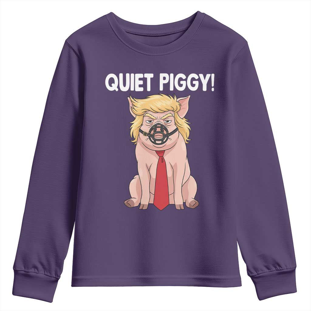 Quiet Quiet Piggy Youth Sweatshirt Funny Sarcastic Political Anti Authoritarian - Wonder Print Shop