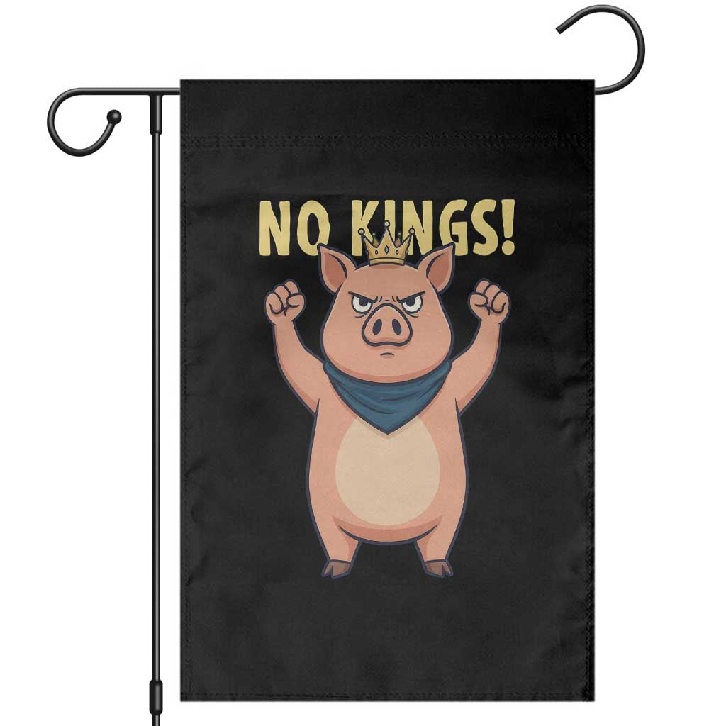 No Kings Pig Garden Flag Resistance Movement Anti Authoritarian Gift - Wonder Print Shop
