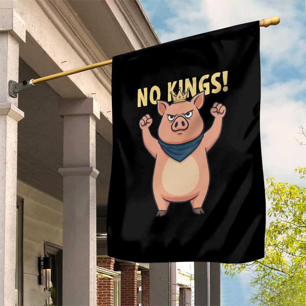 No Kings Pig Garden Flag Resistance Movement Anti Authoritarian Gift - Wonder Print Shop