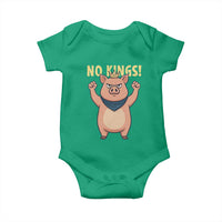 No Kings Pig Baby Onesie Resistance Movement Anti Authoritarian Gift - Wonder Print Shop