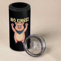 No Kings Pig 4 in 1 Can Cooler Tumbler Resistance Movement Anti Authoritarian Gift - Wonder Print Shop