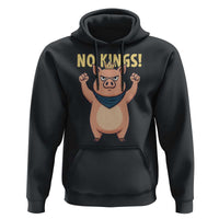 No Kings Pig Hoodie Resistance Movement Anti Authoritarian Gift - Wonder Print Shop