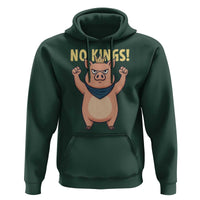 No Kings Pig Hoodie Resistance Movement Anti Authoritarian Gift - Wonder Print Shop