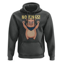 No Kings Pig Hoodie Resistance Movement Anti Authoritarian Gift - Wonder Print Shop