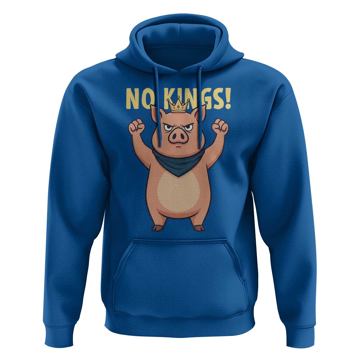 No Kings Pig Hoodie Resistance Movement Anti Authoritarian Gift - Wonder Print Shop