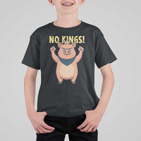 No Kings Pig T Shirt For Kid Resistance Movement Anti Authoritarian Gift - Wonder Print Shop