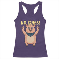No Kings Pig Racerback Tank Top Resistance Movement Anti Authoritarian Gift - Wonder Print Shop