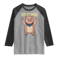 No Kings Pig Raglan Shirt Resistance Movement Anti Authoritarian Gift - Wonder Print Shop