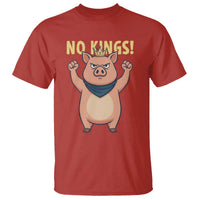 No Kings Pig T Shirt Resistance Movement Anti Authoritarian Gift - Wonder Print Shop