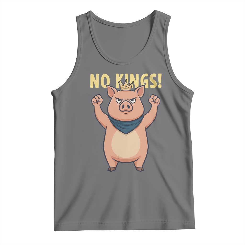 No Kings Pig Tank Top Resistance Movement Anti Authoritarian Gift - Wonder Print Shop