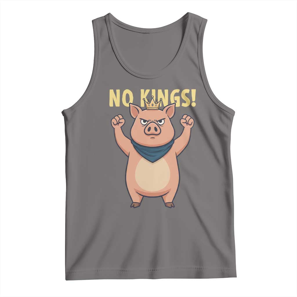 No Kings Pig Tank Top Resistance Movement Anti Authoritarian Gift - Wonder Print Shop