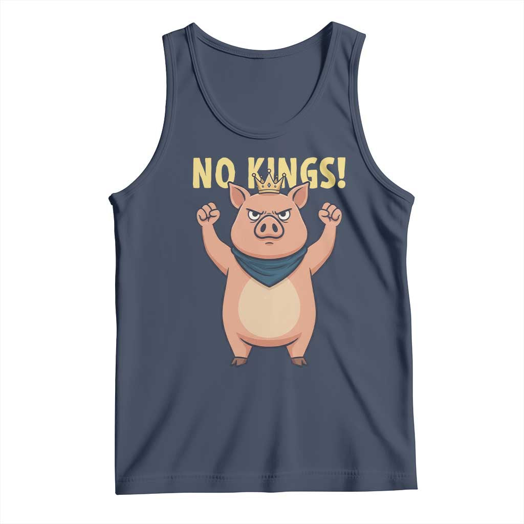 No Kings Pig Tank Top Resistance Movement Anti Authoritarian Gift - Wonder Print Shop