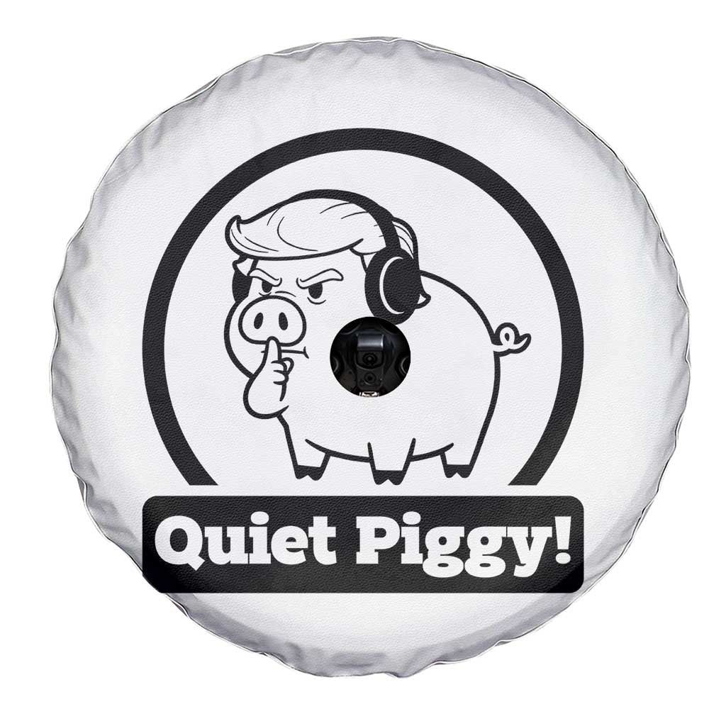 Funny Quiet Quiet Piggy Meme Spare Tire Cover Anti Fascist Political Parody Gift - Wonder Print Shop