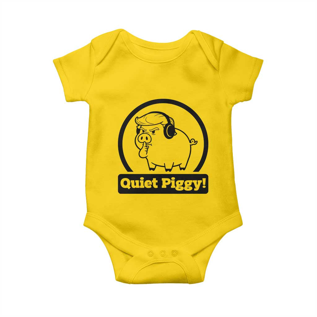 Funny Quiet Quiet Piggy Meme Baby Onesie Anti Fascist Political Parody Gift - Wonder Print Shop