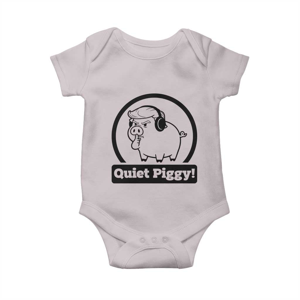 Funny Quiet Quiet Piggy Meme Baby Onesie Anti Fascist Political Parody Gift - Wonder Print Shop