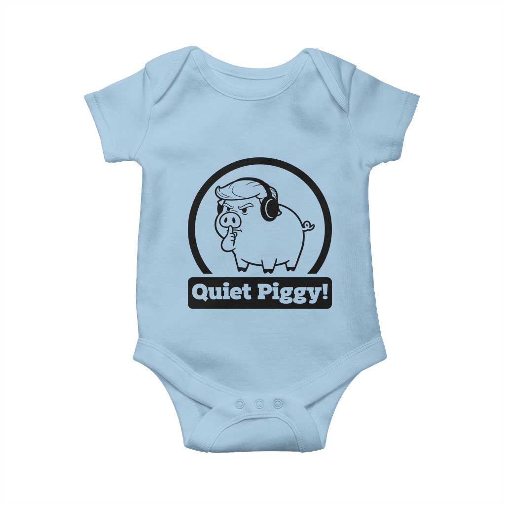Funny Quiet Quiet Piggy Meme Baby Onesie Anti Fascist Political Parody Gift - Wonder Print Shop