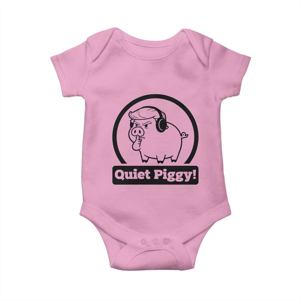 Funny Quiet Quiet Piggy Meme Baby Onesie Anti Fascist Political Parody Gift - Wonder Print Shop