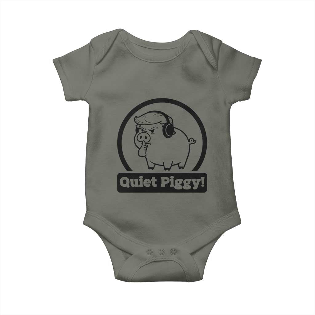 Funny Quiet Quiet Piggy Meme Baby Onesie Anti Fascist Political Parody Gift - Wonder Print Shop