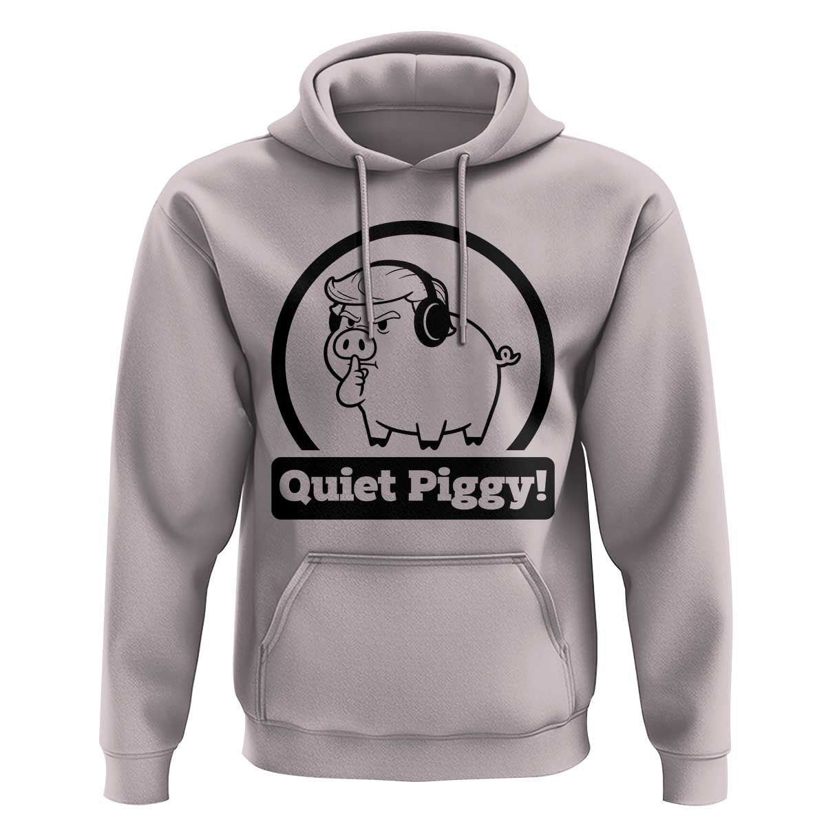 Funny Quiet Quiet Piggy Meme Hoodie Anti Fascist Political Parody Gift - Wonder Print Shop