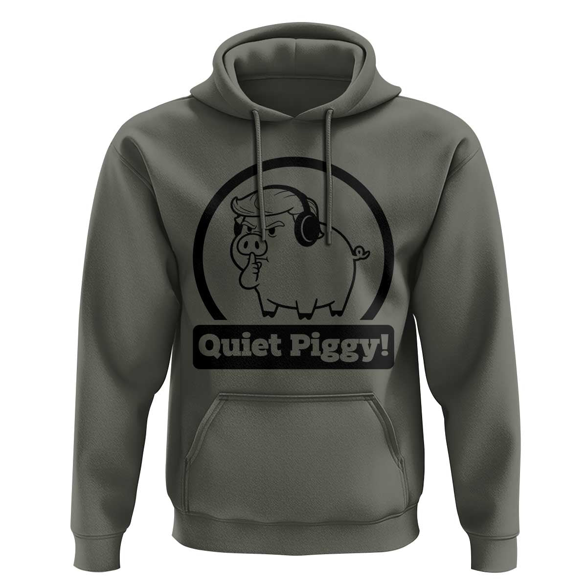 Funny Quiet Quiet Piggy Meme Hoodie Anti Fascist Political Parody Gift - Wonder Print Shop