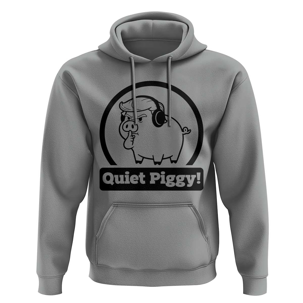 Funny Quiet Quiet Piggy Meme Hoodie Anti Fascist Political Parody Gift - Wonder Print Shop