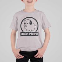 Funny Quiet Quiet Piggy Meme T Shirt For Kid Anti Fascist Political Parody Gift - Wonder Print Shop
