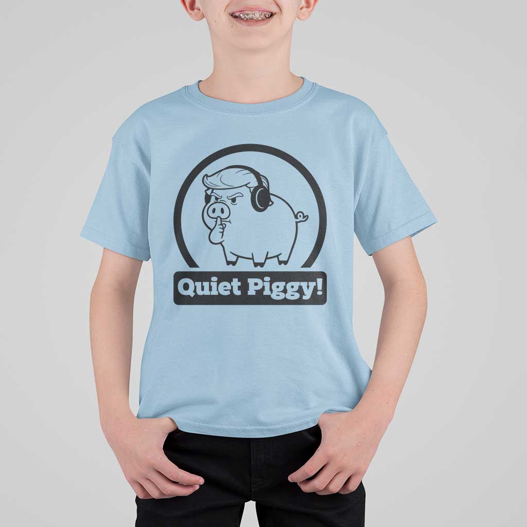 Funny Quiet Quiet Piggy Meme T Shirt For Kid Anti Fascist Political Parody Gift - Wonder Print Shop
