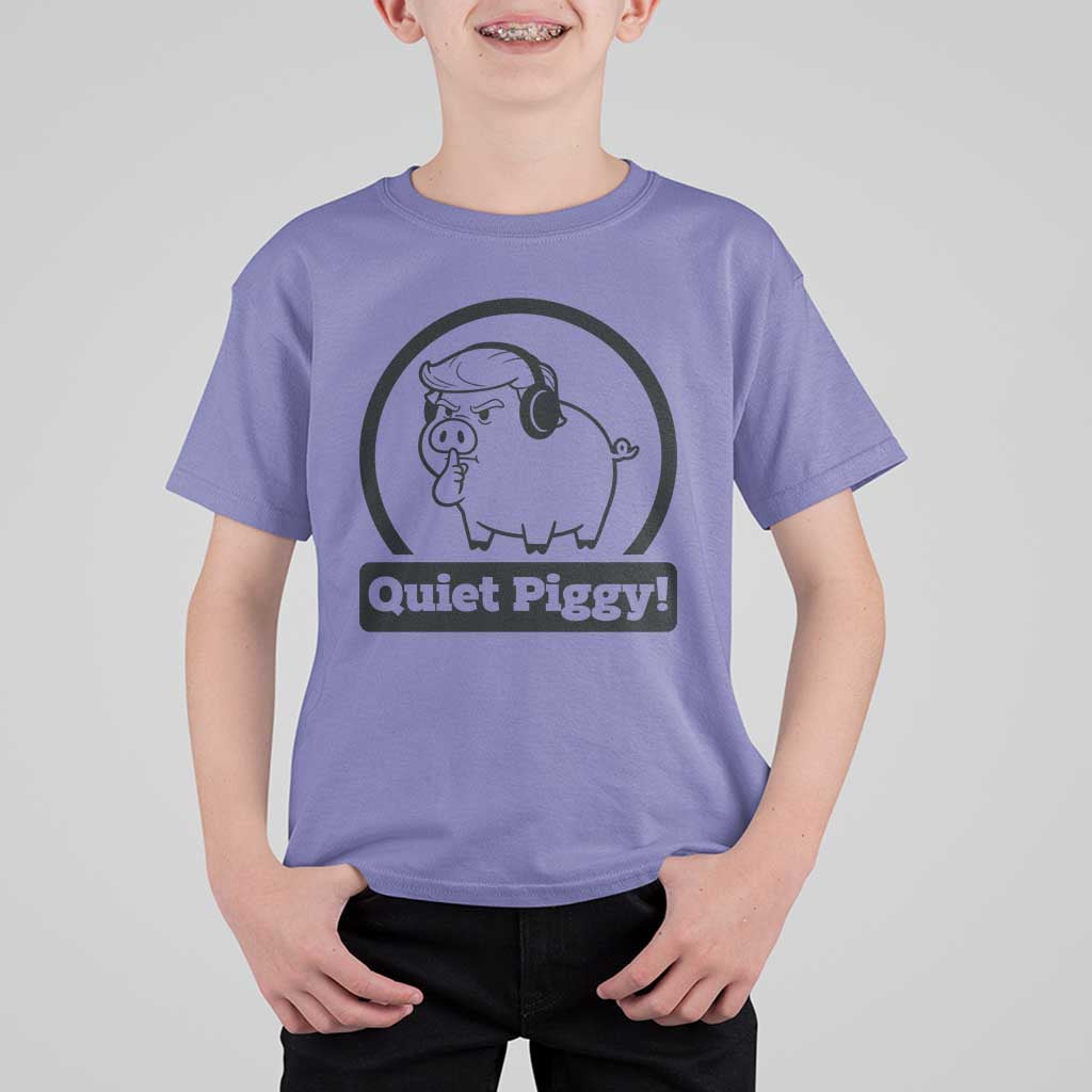 Funny Quiet Quiet Piggy Meme T Shirt For Kid Anti Fascist Political Parody Gift - Wonder Print Shop