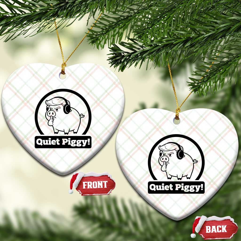 Funny Quiet Quiet Piggy Meme Ceramic Ornament Anti Fascist Political Parody Gift - Wonder Print Shop