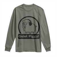 Funny Quiet Quiet Piggy Meme Long Sleeve Shirt Anti Fascist Political Parody Gift - Wonder Print Shop