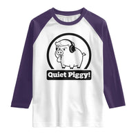 Funny Quiet Quiet Piggy Meme Raglan Shirt Anti Fascist Political Parody Gift - Wonder Print Shop