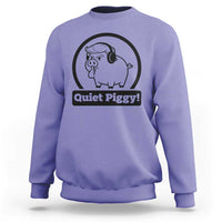 Funny Quiet Quiet Piggy Meme Sweatshirt Anti Fascist Political Parody Gift - Wonder Print Shop