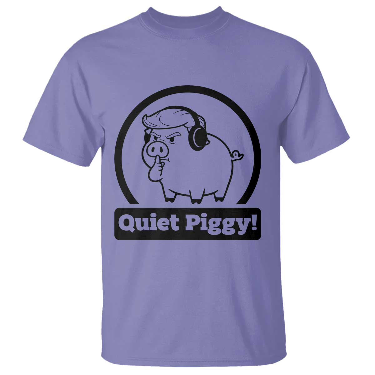Funny Quiet Quiet Piggy Meme T Shirt Anti Fascist Political Parody Gift - Wonder Print Shop
