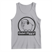Funny Quiet Quiet Piggy Meme Tank Top Anti Fascist Political Parody Gift - Wonder Print Shop