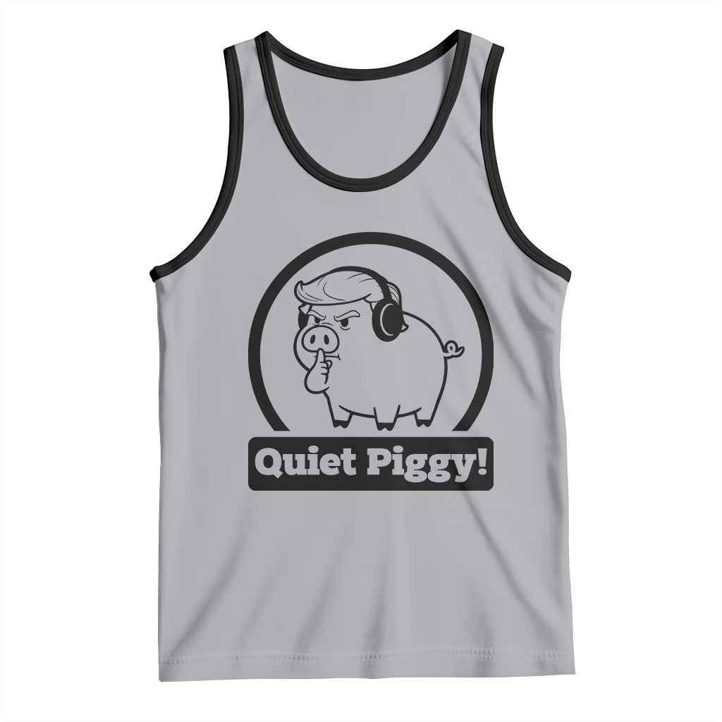 Funny Quiet Quiet Piggy Meme Tank Top Anti Fascist Political Parody Gift - Wonder Print Shop