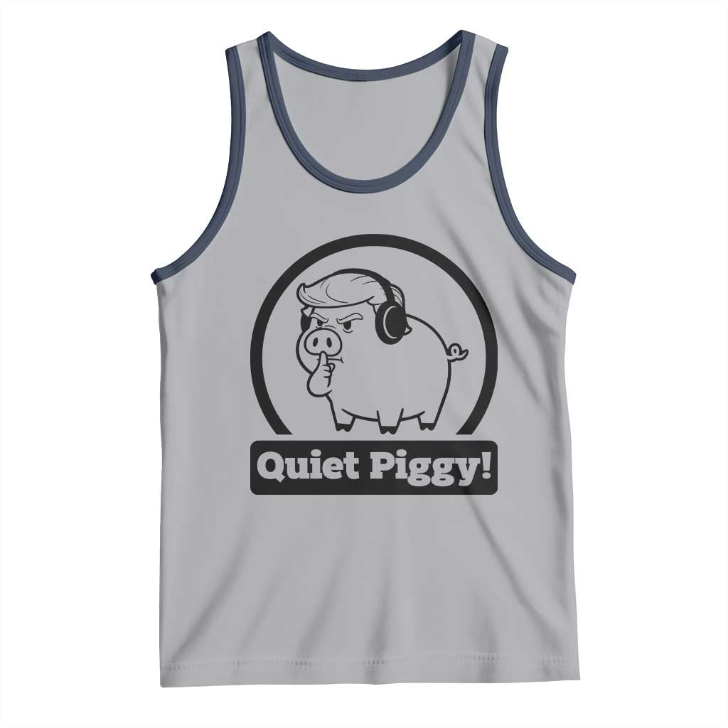 Funny Quiet Quiet Piggy Meme Tank Top Anti Fascist Political Parody Gift - Wonder Print Shop