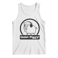 Funny Quiet Quiet Piggy Meme Tank Top Anti Fascist Political Parody Gift - Wonder Print Shop