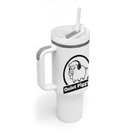 Funny Quiet Quiet Piggy Meme Tumbler With Handle Anti Fascist Political Parody Gift - Wonder Print Shop