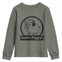 Funny Quiet Quiet Piggy Meme Youth Sweatshirt Anti Fascist Political Parody Gift - Wonder Print Shop