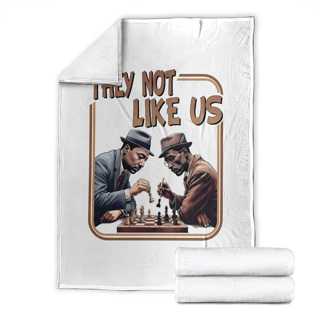 MLK And Malcolm X Throw Blanket They Not Like Us Revolutionary Leaders - Wonder Print Shop