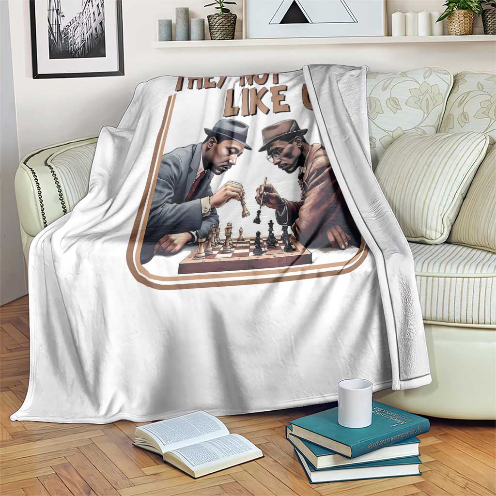MLK And Malcolm X Throw Blanket They Not Like Us Revolutionary Leaders - Wonder Print Shop